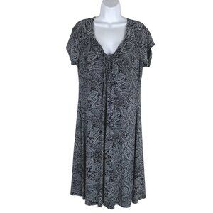 Fresh Produce Dress Large Paisley Rayon Blend‎ Stretch Flawed DR-1304